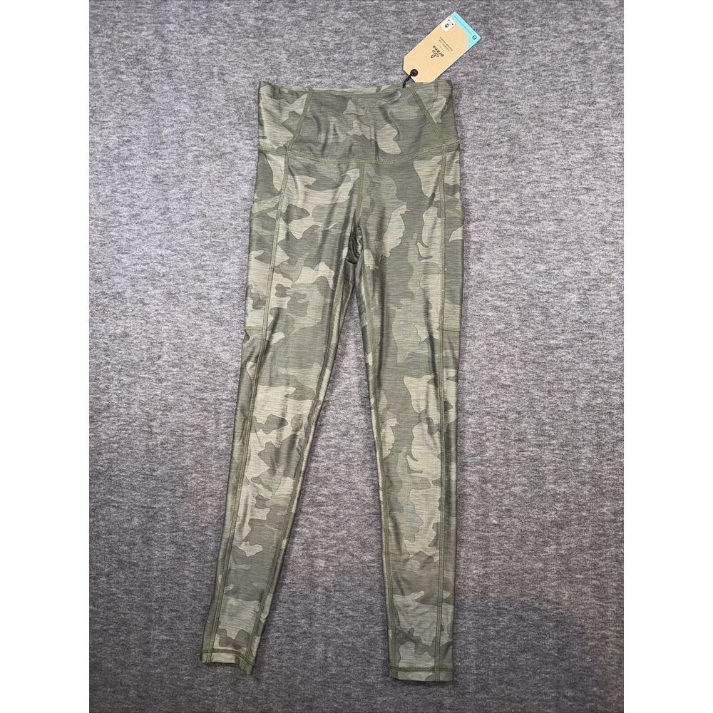 prAna Womens Electa Legging High Rise Green Sage Camo Yoga Pants Size XS NEW